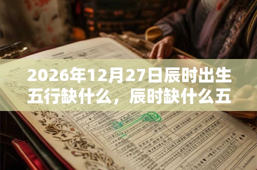 2026年12月27日辰时出生五行缺什么，辰时缺什么五行