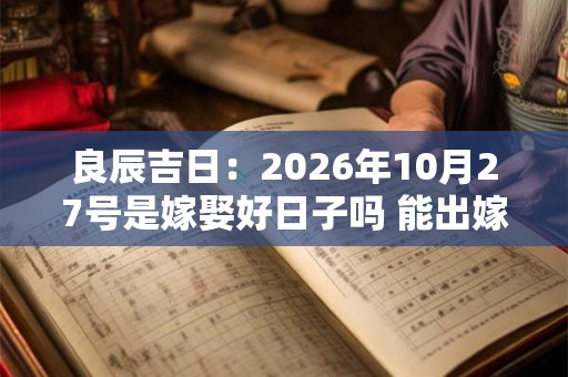 良辰吉日：2026年10月27号是嫁娶好日子吗 能出嫁吗