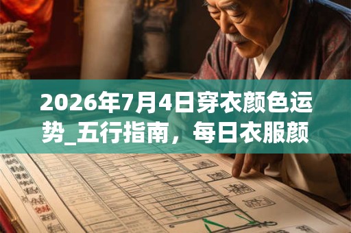 2026年7月4日穿衣颜色运势_五行指南，每日衣服颜色幸运色