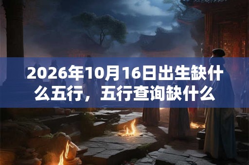 2026年10月16日出生缺什么五行，五行查询缺什么
