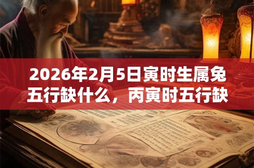 2026年2月5日寅时生属兔五行缺什么，丙寅时五行缺什么