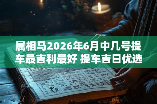属相马2026年6月中几号提车最吉利最好 提车吉日优选