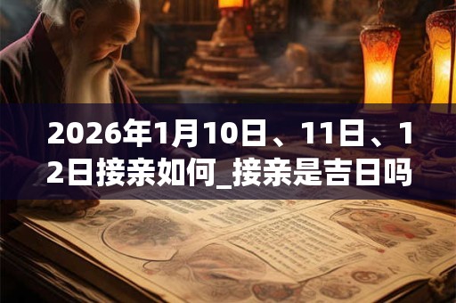 2026年1月10日、11日、12日接亲如何_接亲是吉日吗
