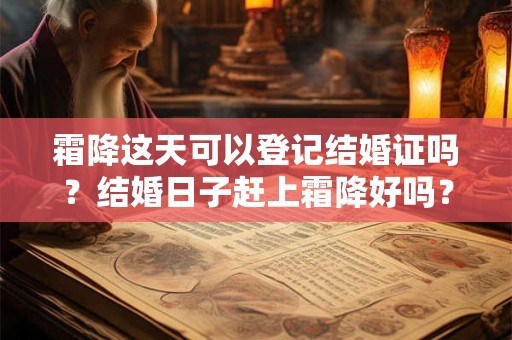 霜降这天可以登记结婚证吗？结婚日子赶上霜降好吗？