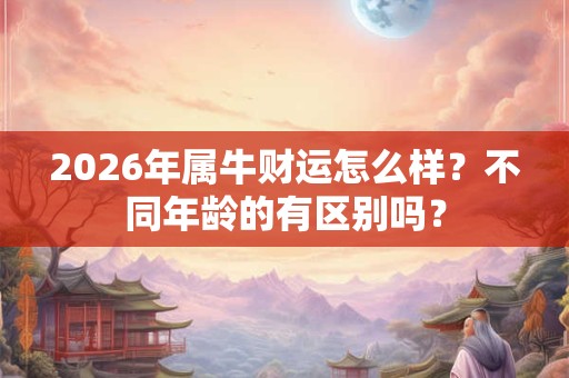 2026年属牛财运怎么样？不同年龄的有区别吗？