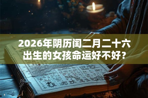 2026年阴历闰二月二十六出生的女孩命运好不好？