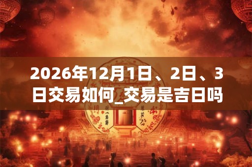 2026年12月1日、2日、3日交易如何_交易是吉日吗