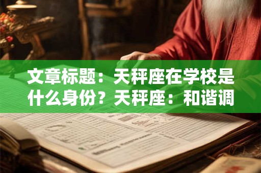 文章标题：天秤座在学校是什么身份？天秤座：和谐调停家庭纷争