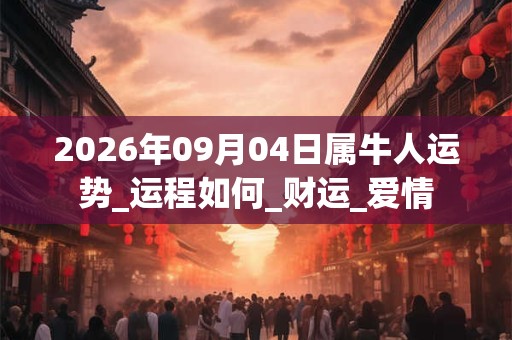 2026年09月04日属牛人运势_运程如何_财运_爱情 2026年09月04日属牛人运势_运程如何_财运_爱情