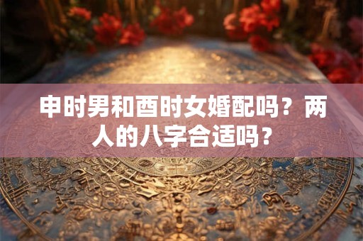 申时男和酉时女婚配吗？两人的八字合适吗？