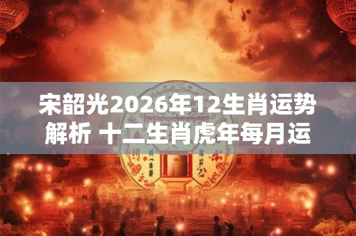 宋韶光2026年12生肖运势解析 十二生肖虎年每月运程
