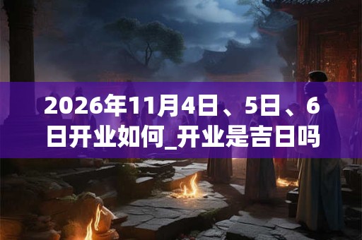 2026年11月4日、5日、6日开业如何_开业是吉日吗