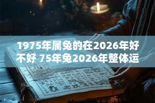 1975年属兔的在2026年好不好 75年兔2026年整体运势分析
