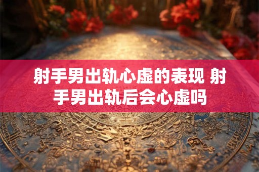 射手男出轨心虚的表现 射手男出轨后会心虚吗