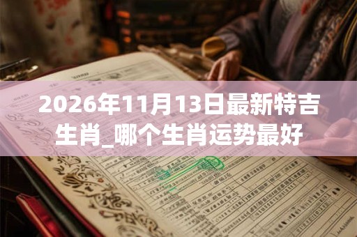 2026年11月13日最新特吉生肖_哪个生肖运势最好