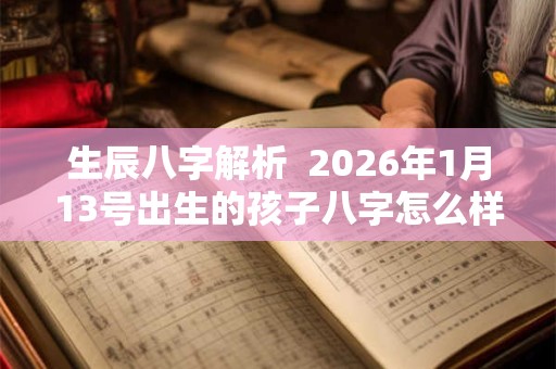 生辰八字解析  2026年1月13号出生的孩子八字怎么样