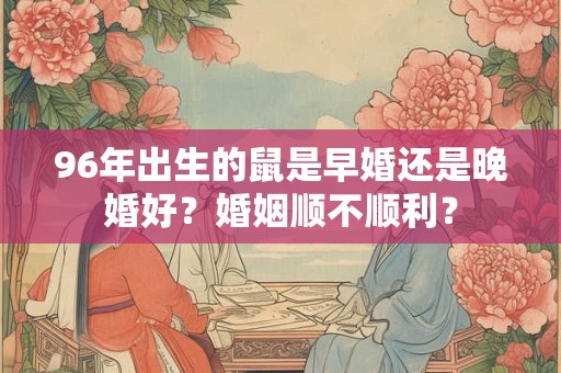 96年出生的鼠是早婚还是晚婚好？婚姻顺不顺利？