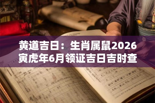 黄道吉日：生肖属鼠2026寅虎年6月领证吉日吉时查询