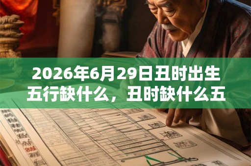 2026年6月29日丑时出生五行缺什么，丑时缺什么五行