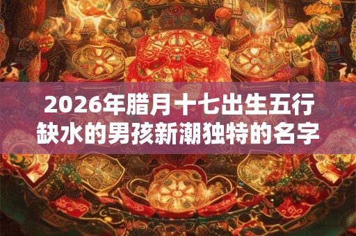 2026年腊月十七出生五行缺水的男孩新潮独特的名字