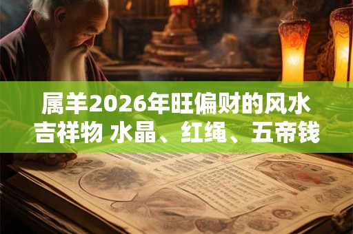 属羊2026年旺偏财的风水吉祥物 水晶、红绳、五帝钱
