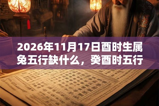 2026年11月17日酉时生属兔五行缺什么，癸酉时五行缺什么