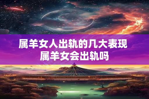 属羊女人出轨的几大表现 属羊女会出轨吗