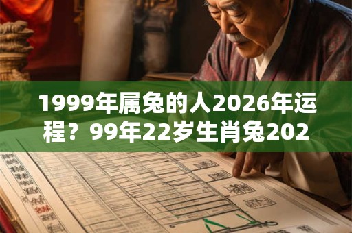 1999年属兔的人2026年运程？99年22岁生肖兔2026年运势