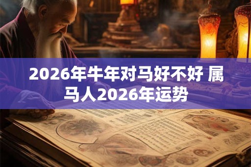 2026年牛年对马好不好 属马人2026年运势