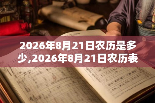 2026年8月21日农历是多少,2026年8月21日农历表