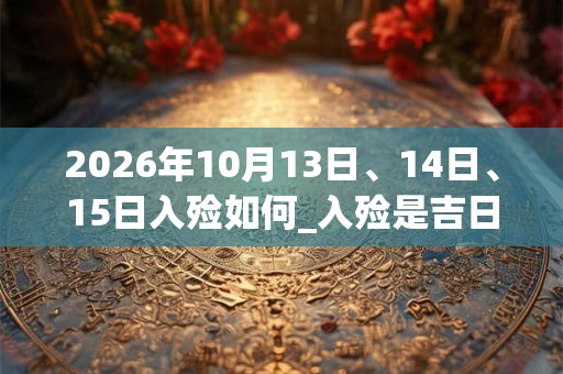 2026年10月13日、14日、15日入殓如何_入殓是吉日吗