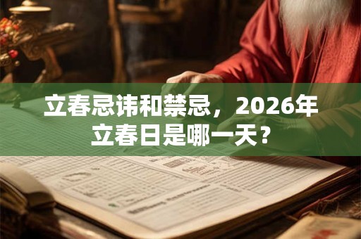 立春忌讳和禁忌,2026年立春日是哪一天? 立春忌讳和禁忌,2026年立春日是哪一天?