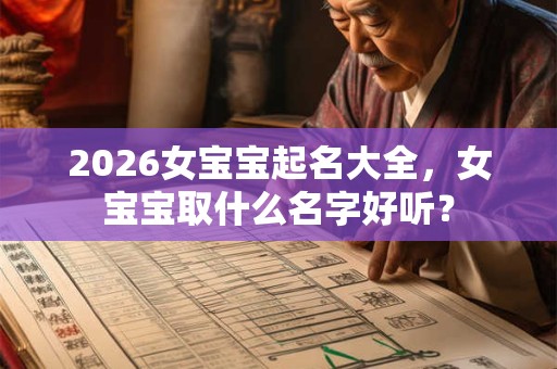 2026女宝宝起名大全，女宝宝取什么名字好听？