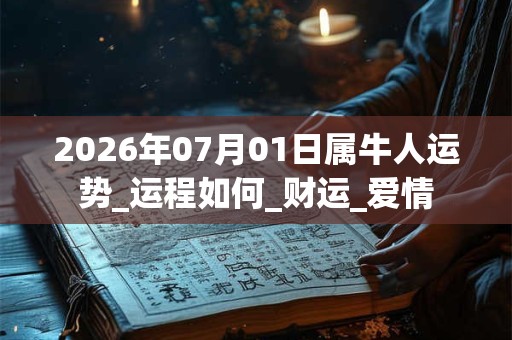 2026年07月01日属牛人运势_运程如何_财运_爱情