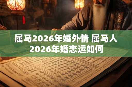 属马2026年婚外情 属马人2026年婚恋运如何