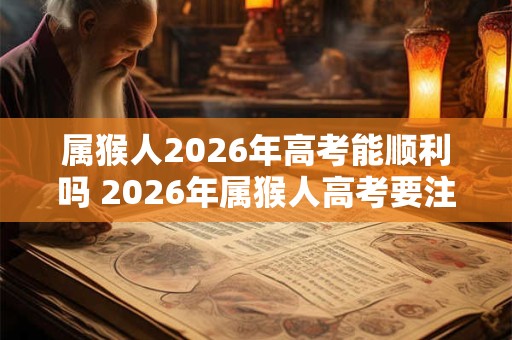 属猴人2026年高考能顺利吗 2026年属猴人高考要注意什么