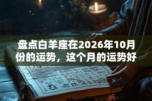 盘点白羊座在2026年10月份的运势，这个月的运势好不好？