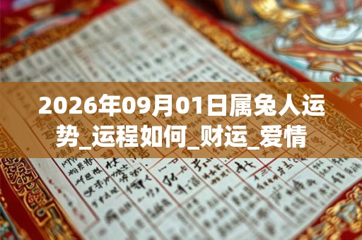 2026年09月01日属兔人运势_运程如何_财运_爱情