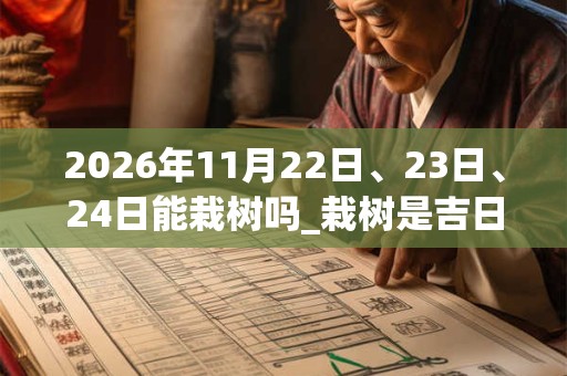 2026年11月22日、23日、24日能栽树吗_栽树是吉日吗