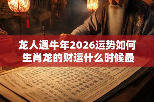 龙人遇牛年2026运势如何 生肖龙的财运什么时候最好 龙人遇牛年2026运势如何 生肖龙的财运什么时候最好