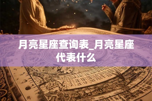 月亮星座查询表_月亮星座代表什么 月亮星座查询表_月亮星座代表什么