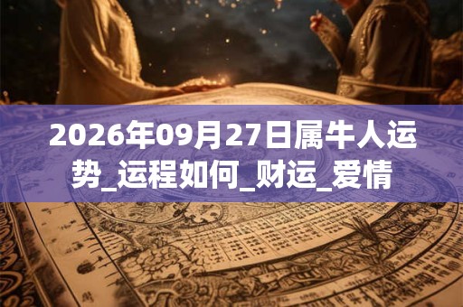 2026年09月27日属牛人运势_运程如何_财运_爱情