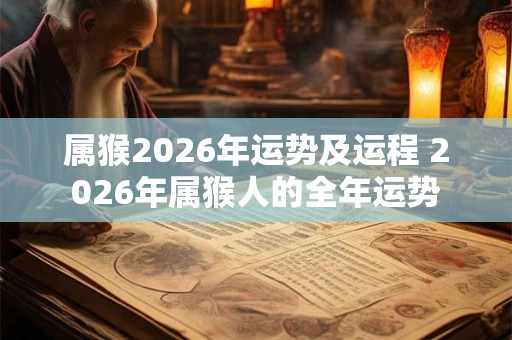 属猴2026年运势及运程 2026年属猴人的全年运势
