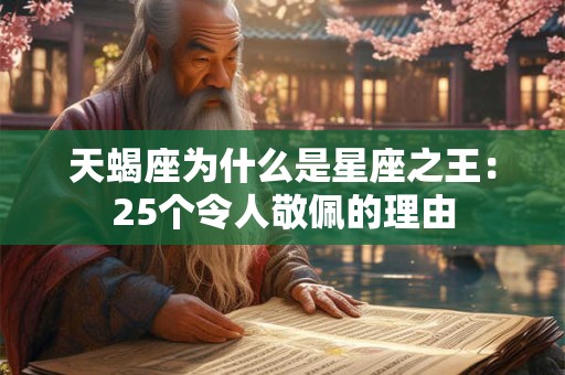 天蝎座为什么是星座之王：25个令人敬佩的理由
