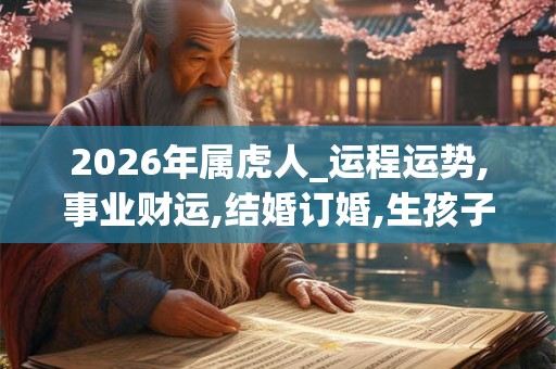 2026年属虎人_运程运势,事业财运,结婚订婚,生孩子