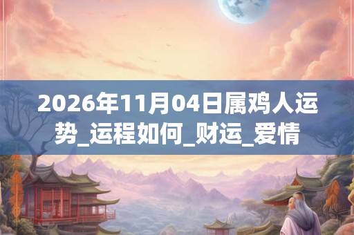 2026年11月04日属鸡人运势_运程如何_财运_爱情