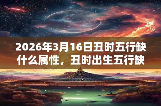 2026年3月16日丑时五行缺什么属性，丑时出生五行缺什么