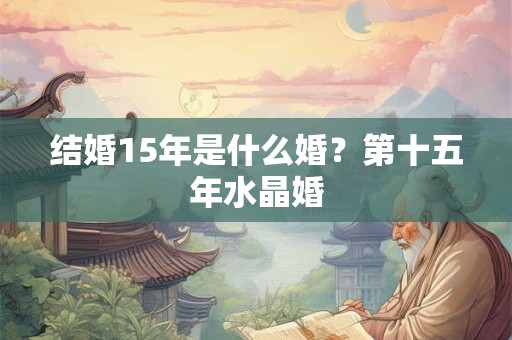 结婚15年是什么婚？第十五年水晶婚