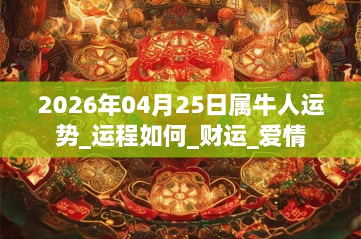 2026年04月25日属牛人运势_运程如何_财运_爱情