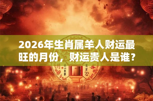 2026年生肖属羊人财运最旺的月份，财运贵人是谁？